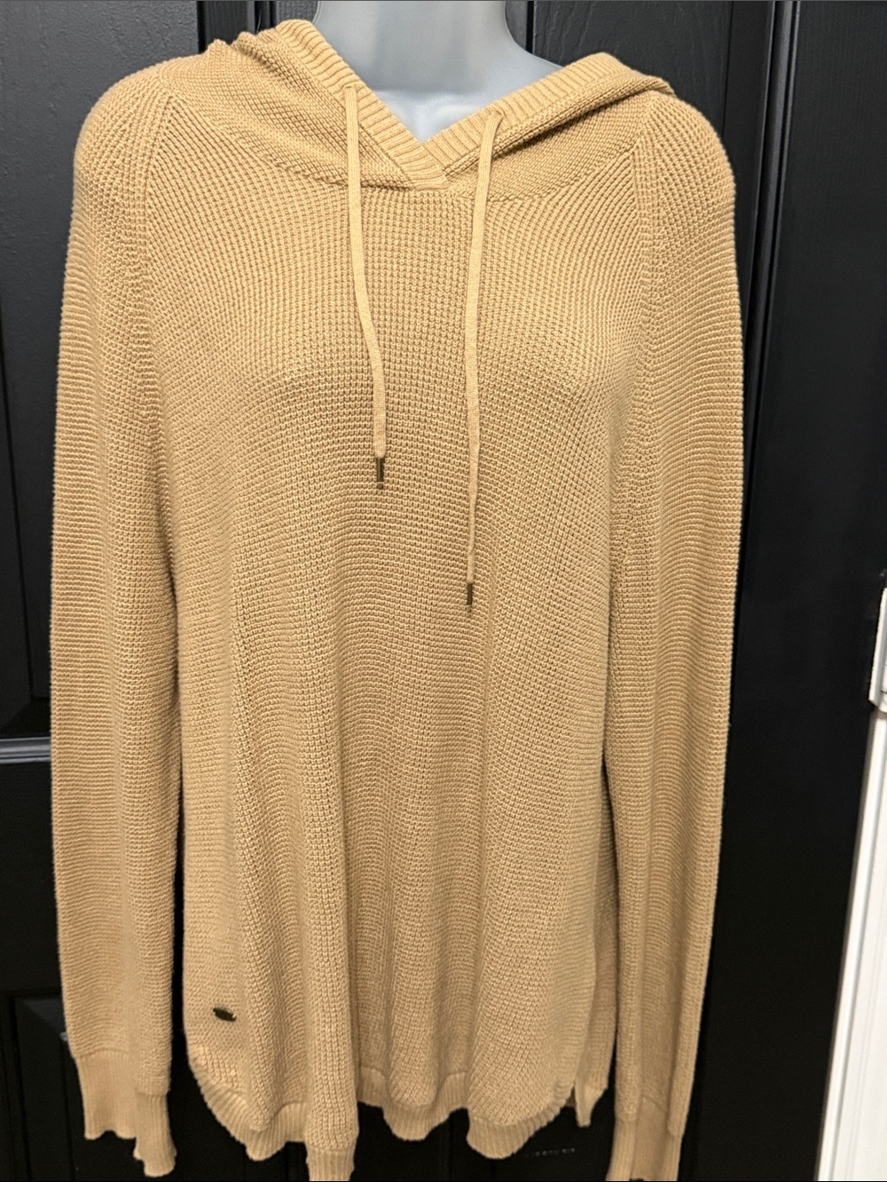 Lauren Ralph Lauren Women’s Lightweight Hooded Knit Camel Sweater Size XL